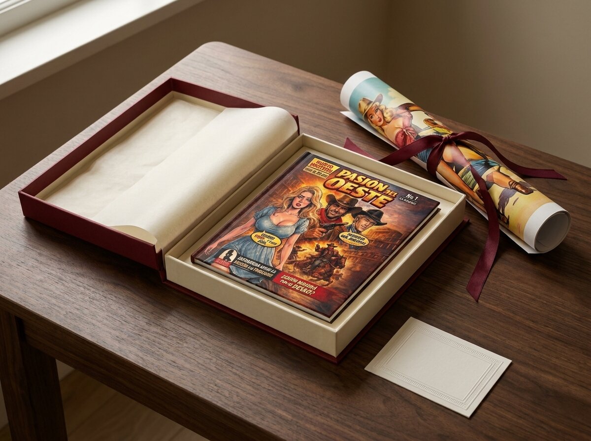 La edición de colección impresa en su caja de regalo, con el póster enrollado.