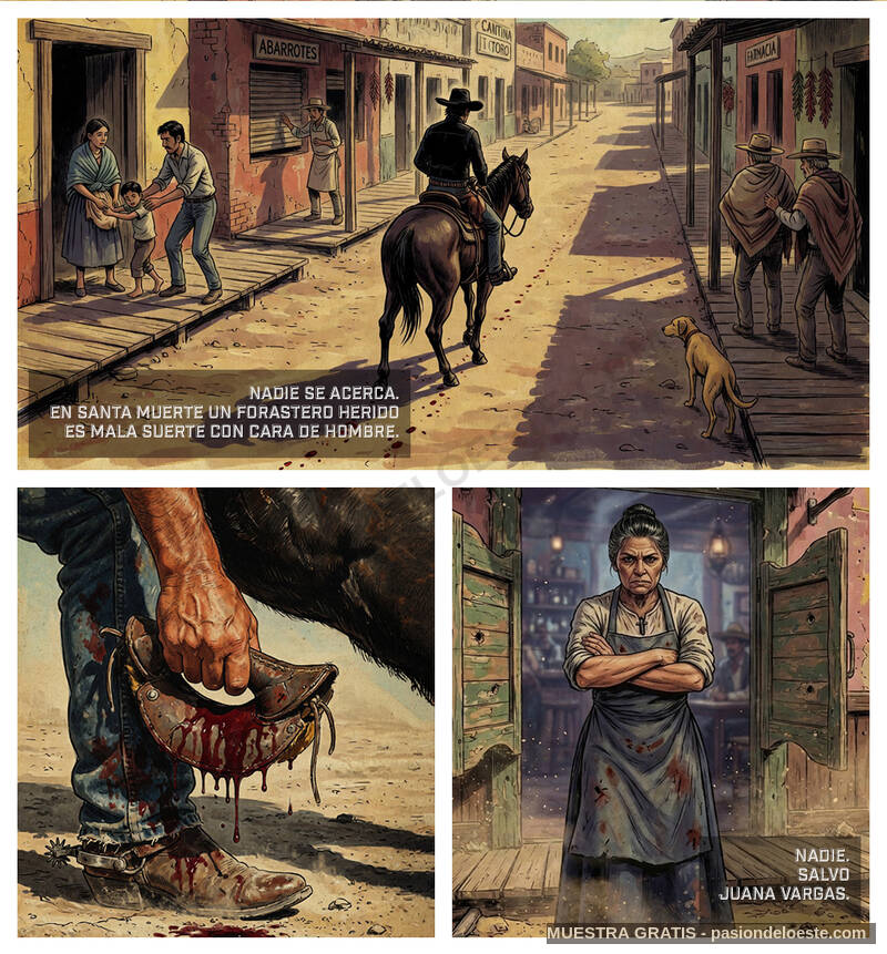 Página 2 del cómic Pasión del Oeste.